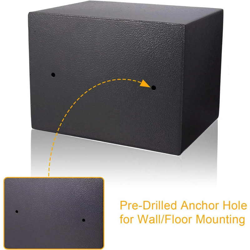 Homdox Fireproof Security Box Safe Lock Boxes WallAnchoring Digital